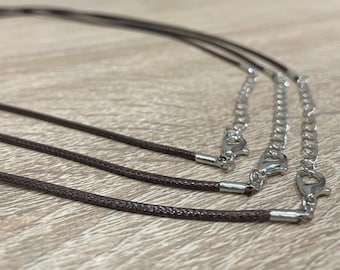 High Quality Leather Cord for Necklace, Thin Leather Cord for Pendant with Stainless Steel Clasp, Leather Necklace String for Women