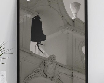 Photographic Art, Giant Bell Wall Art, Giant Bell Decor, Architecture Art, Unique Home Decor, Wall Hanging, Rustic Decor, Unique Art Gift