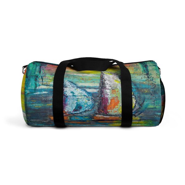 Sail Boats Duffle Bag Abstract Art ~ Travel Overnight Duffle Bag ~ Sail Boat Art ~ Colorful Travel Bag ~ Abstract Art ~ Gym Duffle Bag