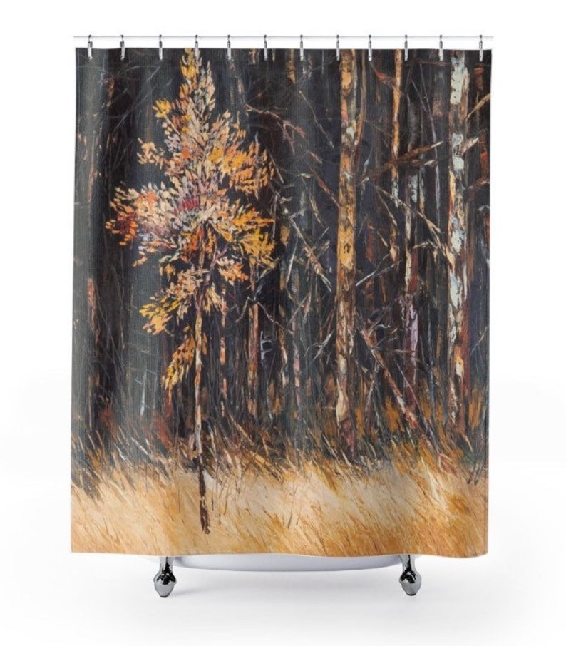 Trees In The Woods Print Woven Blanket Wall Art Tapestry Rustic Trees Wall Art Woods Trees Tapestry Original Art image 4