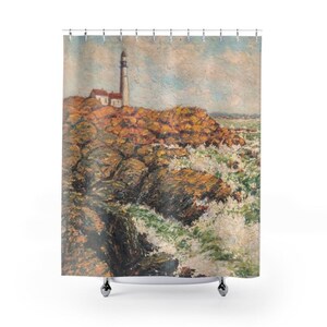 Large Beach Towel Lighthouse Beach Towel Vintage Lighthouse Art Bath Towel Bathroom Decor Nautical Art Beach House Decor image 4