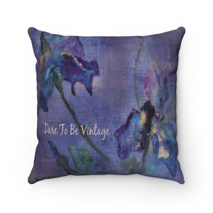 Floral Women Portrait Throw Pillow Original Floral Watercolor Throw Pillow Portrait Art Throw Pillow Decorative Floral Pillows image 2