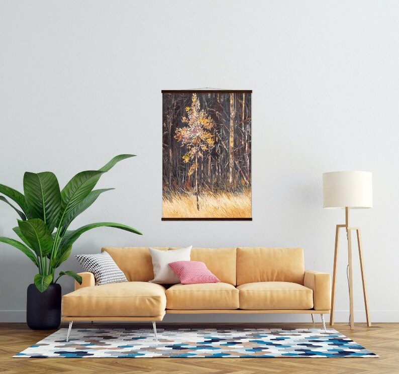 Trees In The Woods Print Woven Blanket Wall Art Tapestry Rustic Trees Wall Art Woods Trees Tapestry Original Art image 6