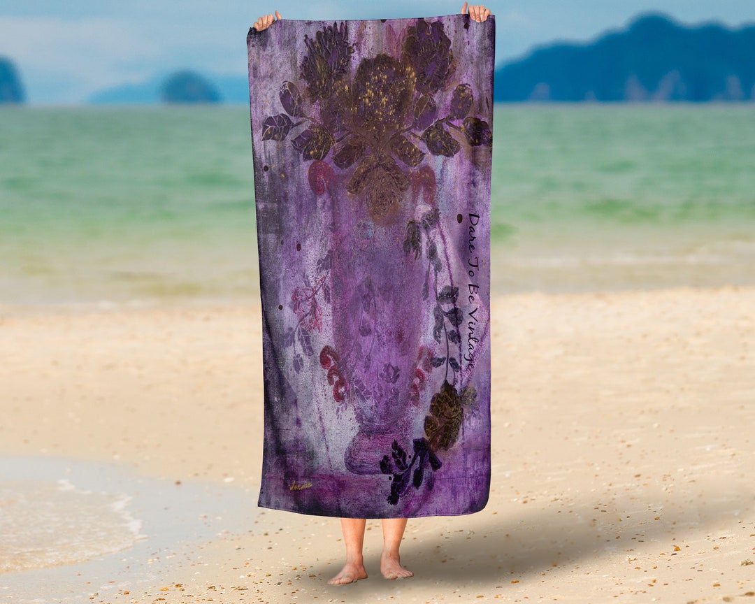 Women Bath Towel Wearable Towels Super Absorbent Solid Color Bath Sleep Wear, Purple