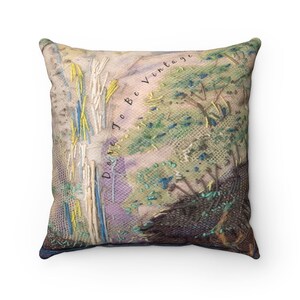 Birds Trees Nature Art Print Pillow Vintage Bird Print Throw Accent Pillow Tropical Birds Trees Pillow Vintage Art Print Pillow image 2