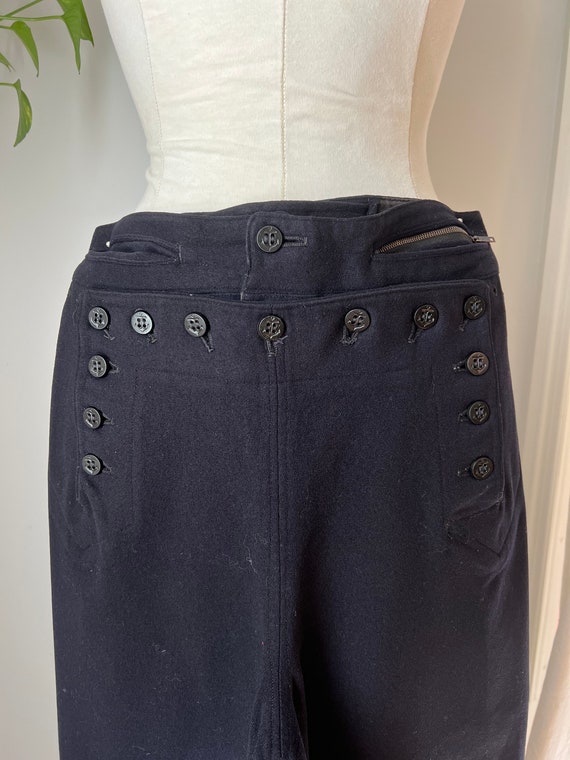 パンツ 80s US NAVY Wool Sailor Pants US Navy 80's 13 button Wide Sailor PANTS 34R Navy Melton