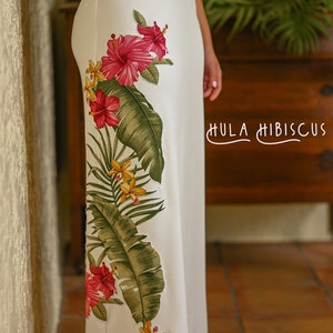 Strapless Hawaiian Beach Wedding Dress image 9