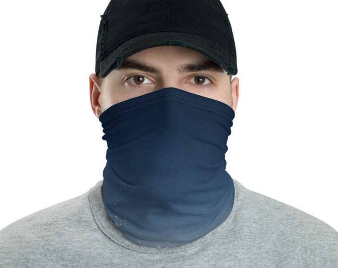 Mens Face Mask, Neck Gaiter Blue Sky