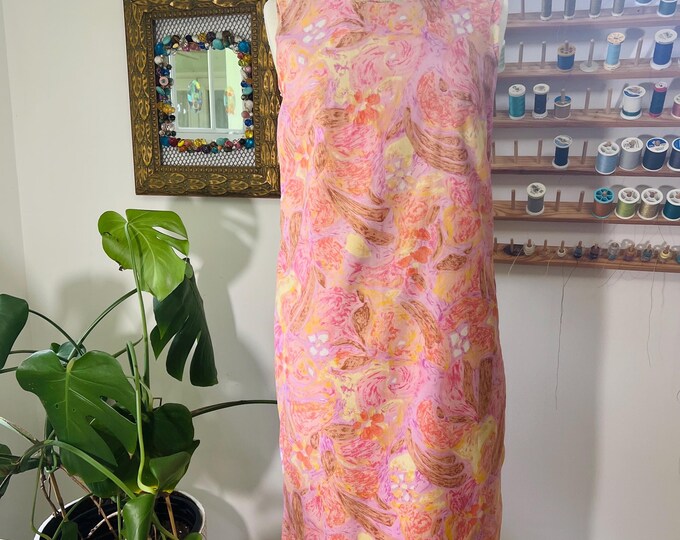 1960s McInerny Honolulu Cotton Sundress, Vintage Hawaiian Print Shift