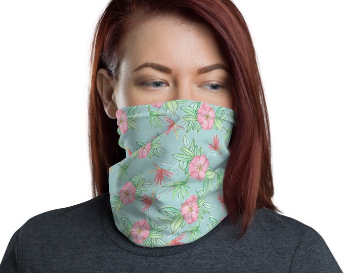 Face Mask, Neck Gaiter Floral Print
