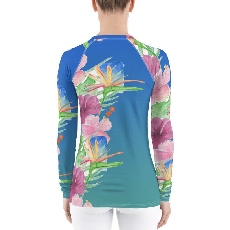Women's Rash Guard Malias Tropical Print Etsy