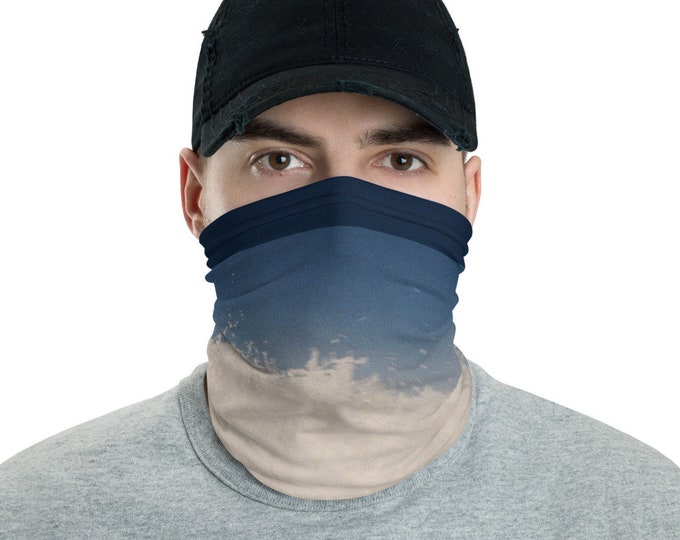 Mens Face Mask, Neck Gaiter Ocean Wave