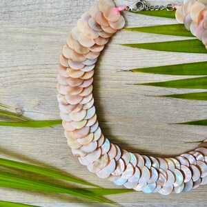 Vintage Shell Necklace , Beach Wedding Necklace, Mermaid Necklace image 2