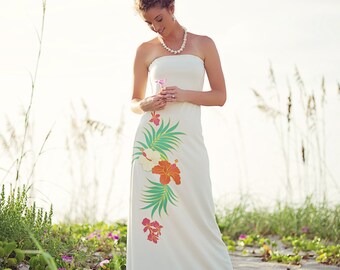 Strapless Beach Wedding Dress