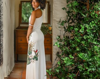 one strap beach wedding dresses Bohemian A Line One Shoulder See Through Lace Beach Wedding Dresses AB081546