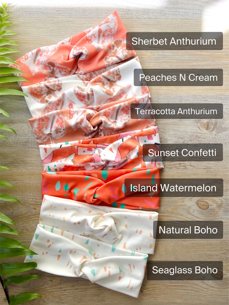 Turban Headband Tropical Prints Made From Organic Cotton/ Buy Two And Save /2 For 26 image 6