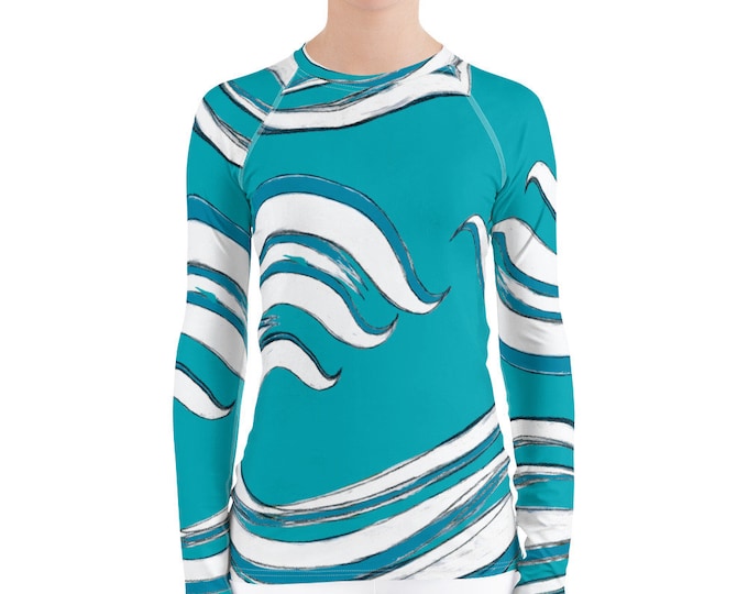 Women's Rash Guard Mother Ocean Waves