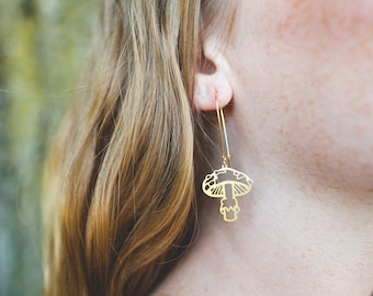 Mushroom Lightweight Earrings | Amanita muscaria Fly agaric Fungi