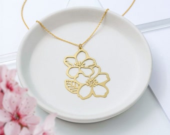 Cherry Blossom Lightweight Statement Necklace