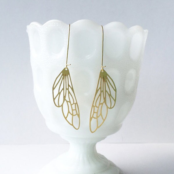 Dragonfly Insect Wing Lightweight Dangle Earrings