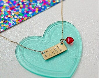 Limited Edition More Amour Stamped Necklace | Whole Lotta Love Jewelry Collection