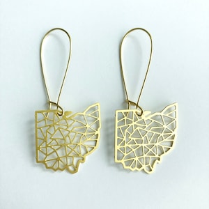 Ohio State Geometric Lightweight Earrings