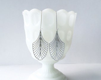 Art Deco Leaf Lightweight Earrings