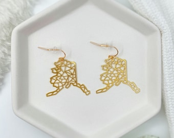 Alaska State Geometric Lightweight Statement Earrings
