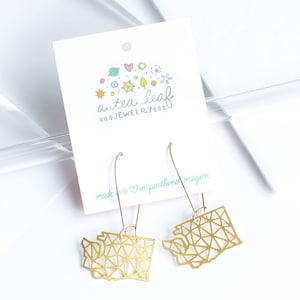 Washington State Geometric Lightweight Earrings | Grad gift idea