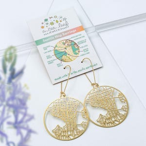Lichtgewicht oorbellen Seattle Washington Map | Afstudeercadeau-idee