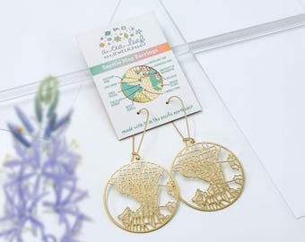 Seattle Washington Map Lightweight Statement Earrings