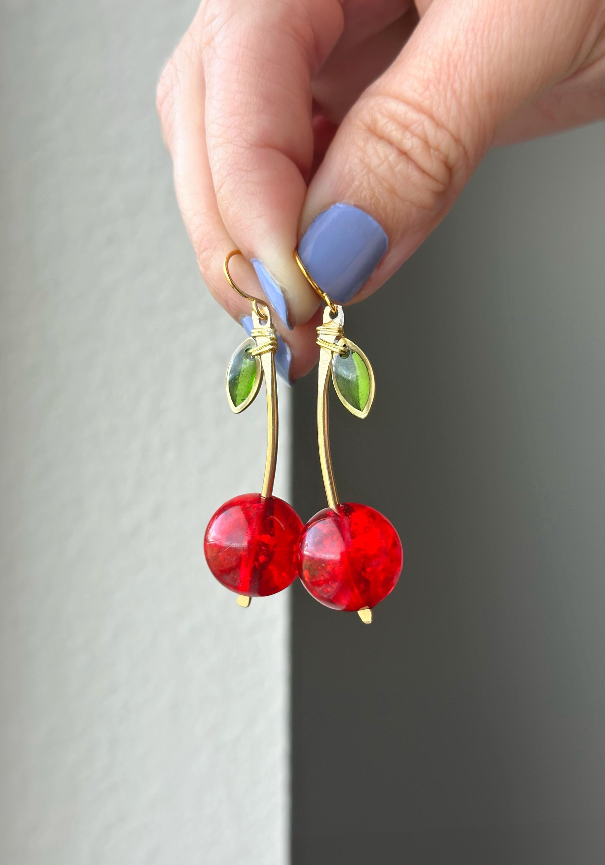 Limited Edition Wild Cherry Red Gold Earrings Whole Lotta Love