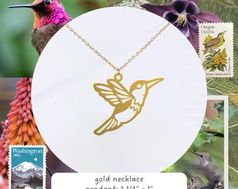 Hummingbird Lightweight Statement Necklace
