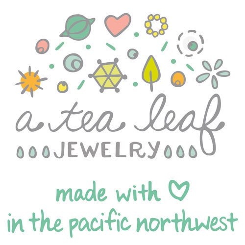 Tea Leaf Charm Huggie Earrings Tea Leaf Charm Huggie Earrings