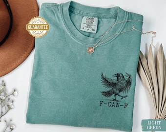 Funny Crow Shirt Comfort Colors Dark Academia Retro Raven Shirt Witchy Crow Lover Gifts Gothic Spooky Season Shirt Crow Halloween Sweatshirt