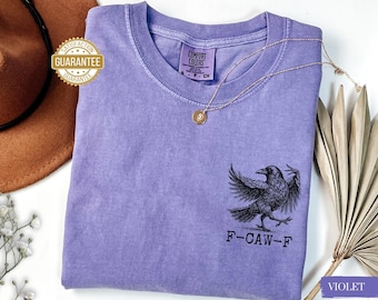 Funny Crow Shirt Comfort Colors Dark Academia Retro Raven Shirt Witchy Crow Lover Gifts Gothic Spooky Season Shirt Crow Halloween Sweatshirt