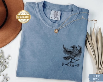 Funny Crow Shirt Comfort Colors Dark Academia Retro Raven Shirt Witchy Crow Lover Gifts Gothic Spooky Season Shirt Crow Halloween Sweatshirt