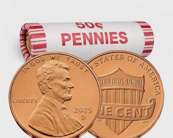 2025D cent roll of 50 uncirculated