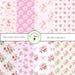 Pink Floral Digital Paper Pack: Watercolor Flower Patterns (JPG, PNG ...
