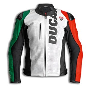 Chaqueta de moto de cuero Ducati Corse para hombre, chaqueta de moto de carreras