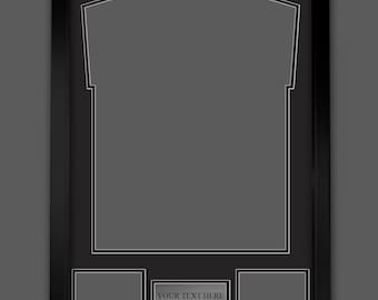 Diy Frames with a free custom metal plaque   . Ideal For Sports Memorabilia Shirts