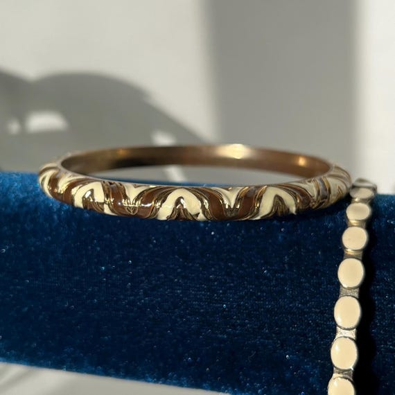 Vintage Enamel Bangle Set - image 3