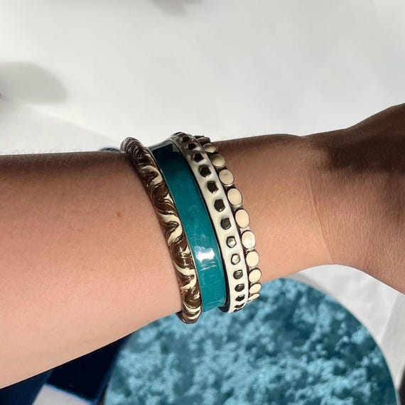 Vintage Enamel Bangle Set - image 6