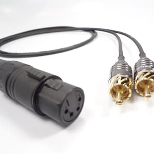 Clairmont Cable 4-pin XLR RCA Balanced Headphone Cable Adapter
