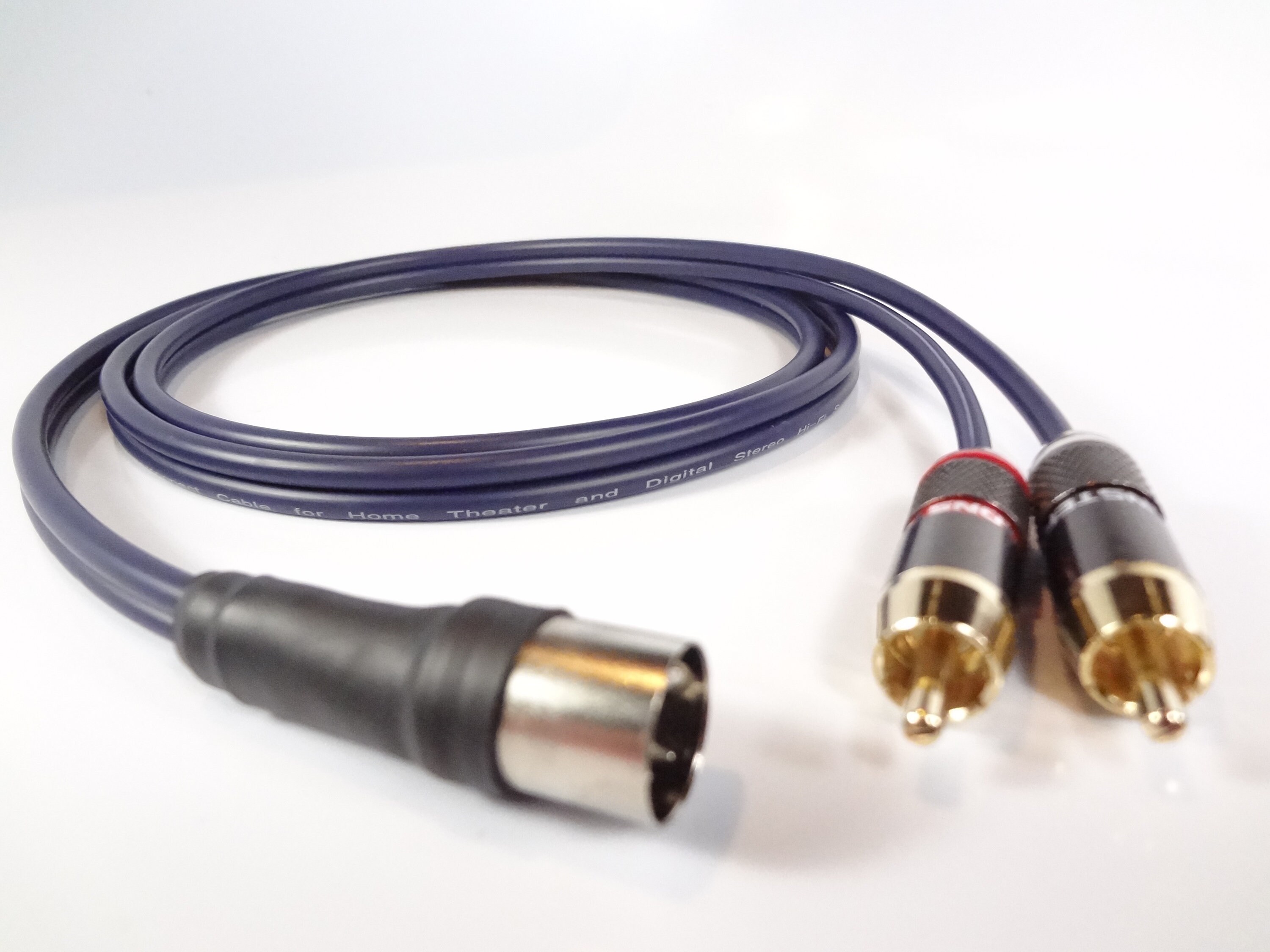 Mogami 2965 Audiophile 4-Pin Din To Dual RCA Cable – Pre/Power Amp Cable By DC Pro