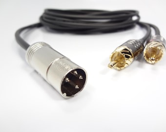 Cable Mogami QUAD DIN de 4 pines con doble conector RCA