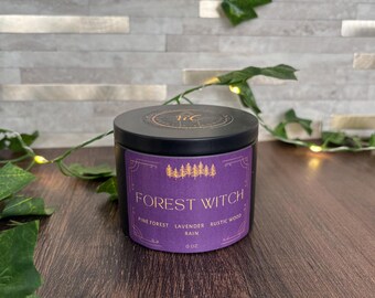 Vela con purpurina de cera de abeja Forest Witch de 170 g