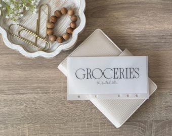 A6 Vellum Cash Envelopes: Customizable Gothic Font