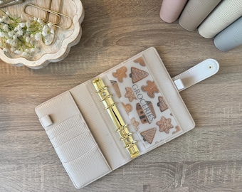 A6 Vellum Cash Envelope Gingerbread Insert: Customizable Minimalist Budgeting