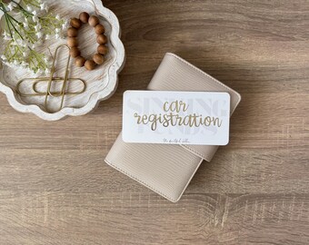 Custom A6 Binder Inserts: Gold Vinyl Sinking Funds, Linen Cardstock